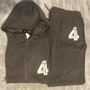 Gray  Women’s Hustler Lyfer Hoodie and Joggers Set- 3X